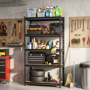 5-Tier Garage Shelving Unit 2200 LBS Heavy Duty Metal Storage Shelves-Set of 3 view 2