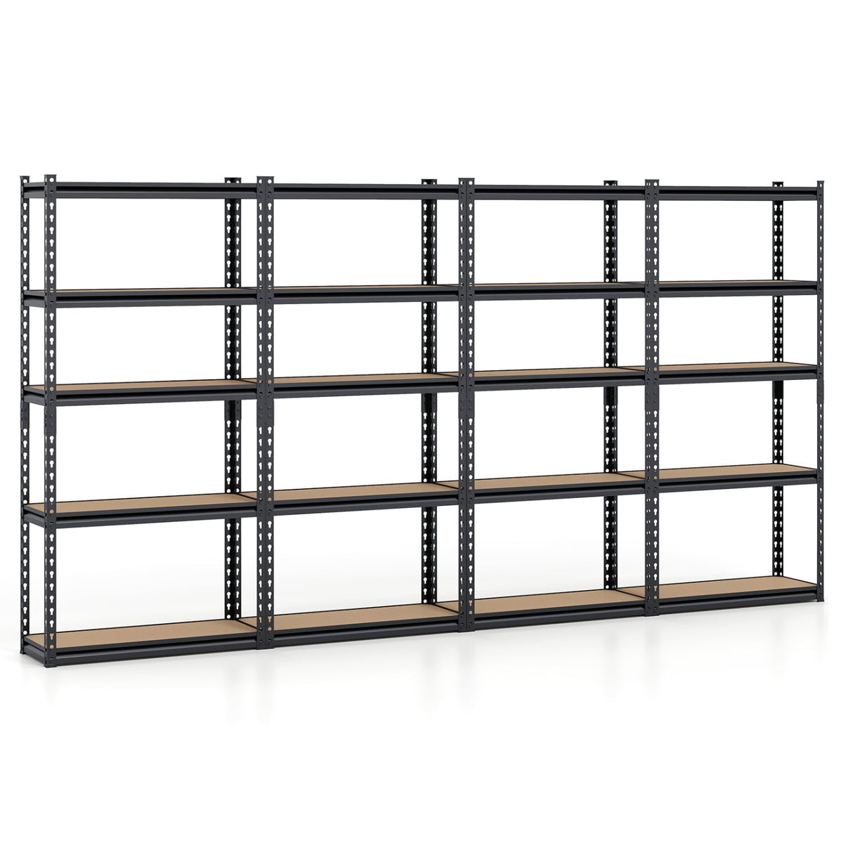 5-Tier Garage Shelving Unit 2200 LBS Heavy Duty Metal Storage Shelves-Set of 4