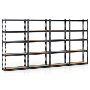5-Tier Garage Shelving Unit 2200 LBS Heavy Duty Metal Storage Shelves-Set of 4