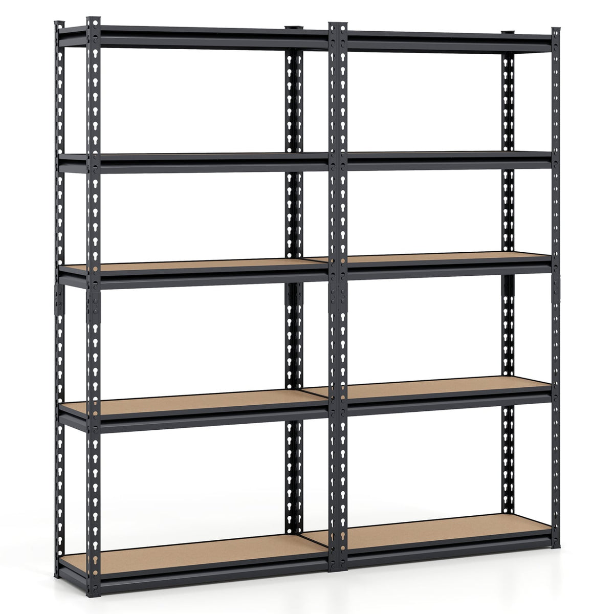 5-Tier Garage Shelving Unit 2200 LBS Heavy Duty Metal Storage Shelves-Set of 2