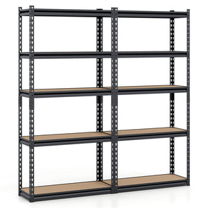 5-Tier Garage Shelving Unit 2200 LBS Heavy Duty Metal Storage Shelves-Set of 2