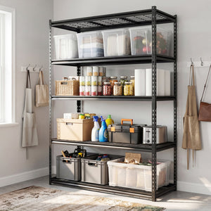 5-Tier Metal Shelving Unit 2000 lbs Capacity with Adjustable Wire Racks Set of 2 view 2