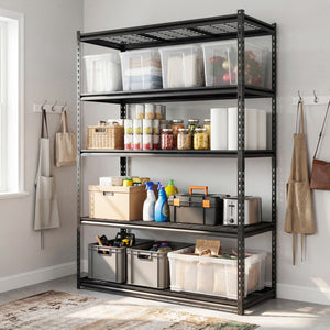 5-Tier Metal Shelving Unit 2000 lbs Capacity with Adjustable Wire Racks Set of 3 view 2