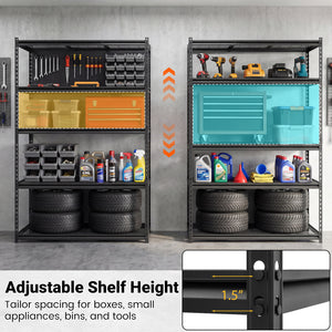5-Tier Metal Shelving Unit 2000 lbs Capacity with Adjustable Wire Racks Set of 3 view 7