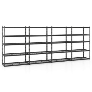 5-Tier Metal Shelving Unit 2000 lbs Capacity with Adjustable Wire Racks Set of 4
