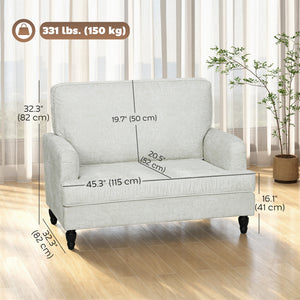 Modern Accent Chair, Leathaire Armchair with Turned Legs and Wide Seat, Comfy Chair for Living Room, Brown – view 9