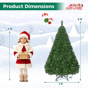 5ft Automatic Christmas Tree with 519 Full PVC Branch Tips view 5