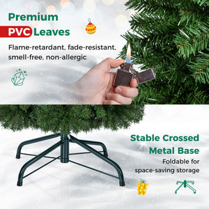 5ft Automatic Christmas Tree with 519 Full PVC Branch Tips view 6