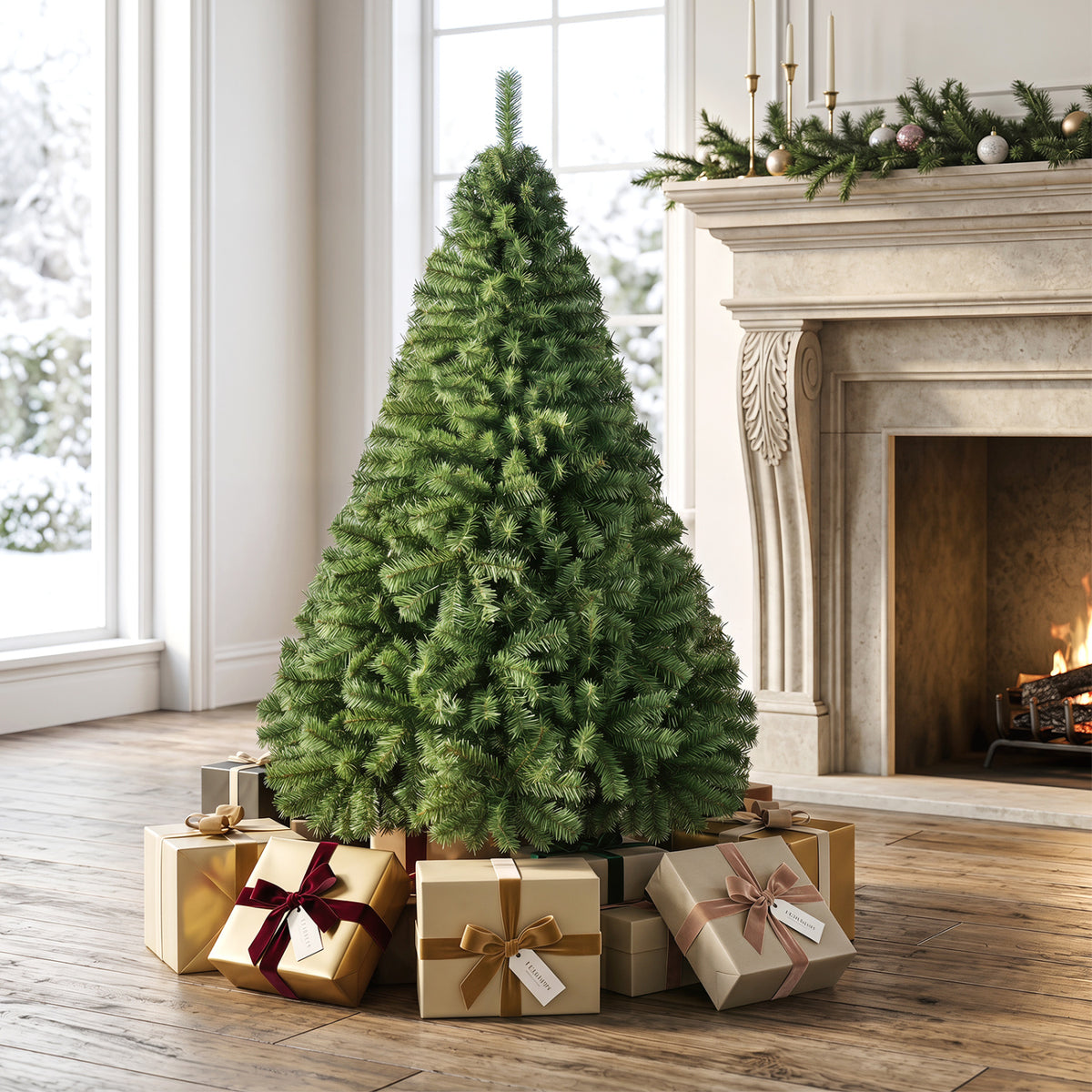 5ft Automatic Christmas Tree with 519 Full PVC Branch Tips view 7