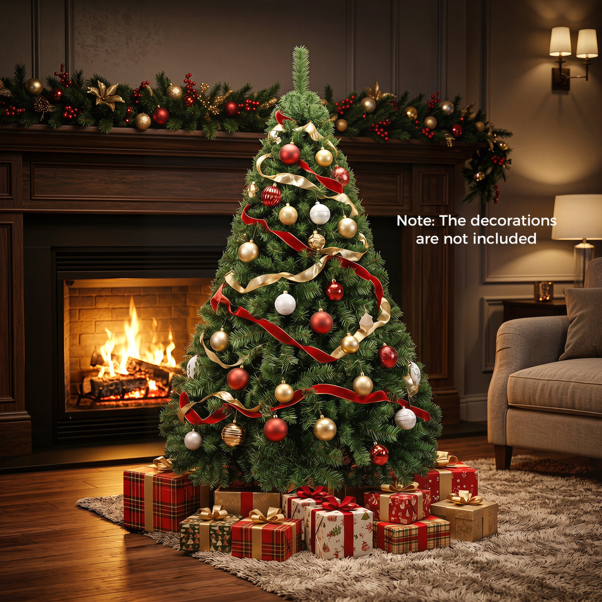 5ft Automatic Christmas Tree with 519 Full PVC Branch Tips view 8