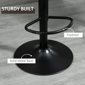 Adjustable Bar Stools Set of 2, Leathaire Swivel Barstools with Back and Footrest – view 7