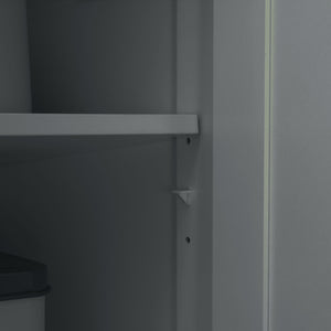 Kitchen Island with Storage, Rolling Kitchen Island with Drop Leaf, Rubber Wood Top and Adjustable Shelves, Grey