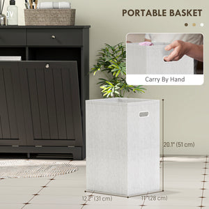 Laundry Cabinet, Tilt Out Laundry Hamper Cabinet with 2 Baskets, Bathroom Hamper Cabinet with 2 Drawers – view 4