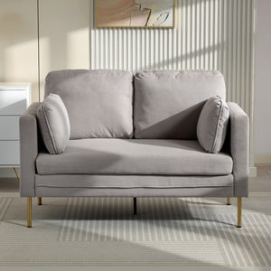 Loveseat Sofa, 55" Small Sofa Couch with 2 Pillows, Metal Legs for Living Room, Bedroom, Apartment – view 13
