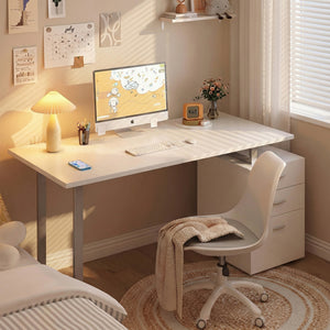 47" Computer Desk Writing Table Workstation with Multi-Use Reversible File Drawers Metal Frame Home Office – view 9