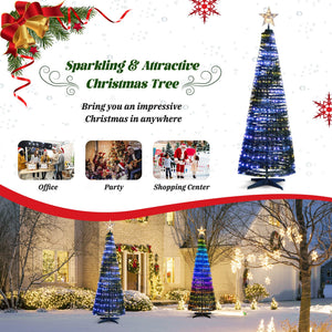 6.2 Feet Pop-up Lighted Christmas Tree with 282 RGB LED Lights-Green view 9