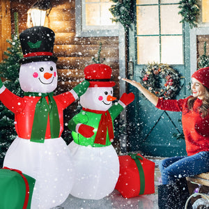 6 Feet Christmas Inflatable Snowmen Blow Up Christmas Decoration view 5