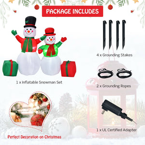 6 Feet Christmas Inflatable Snowmen Blow Up Christmas Decoration view 6