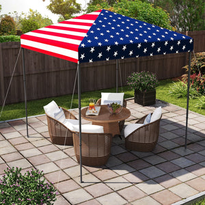 6.6 x 6.6 Feet Outdoor Pop-up Canopy Tent with UPF 50+ Sun Protection-Multicolor view 3