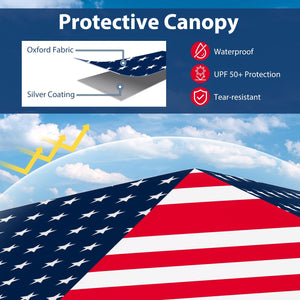 6.6 x 6.6 Feet Outdoor Pop-up Canopy Tent with UPF 50+ Sun Protection-Multicolor view 6