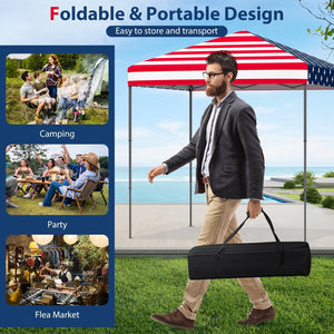 6.6 x 6.6 Feet Outdoor Pop-up Canopy Tent with UPF 50+ Sun Protection-Multicolor view 9