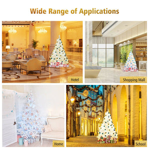 6' / 7.5' / 9' Hinged Artificial Christmas Tree with Metal Stand-6 ft view 5