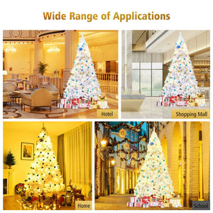 6 Feet / 7.5 Feet / 9 Feet Hinged Artificial Christmas Tree with Metal Stand-9 Feet view 5