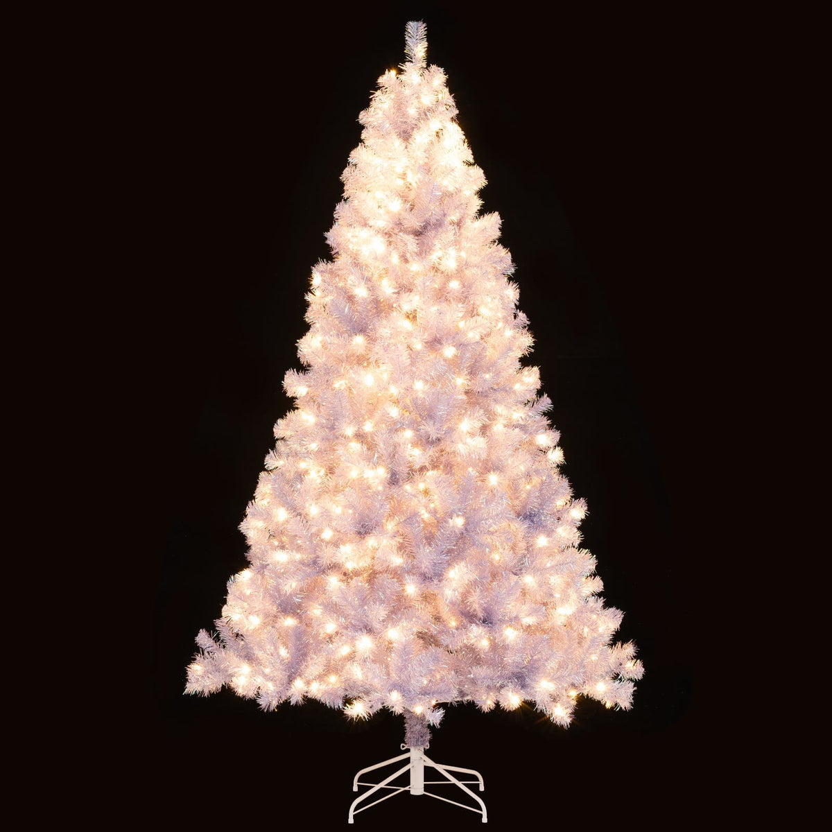 6/7.5 FT Pre-Lit Tinsel Christmas Tree Artificial Xmas Tree-M view 4