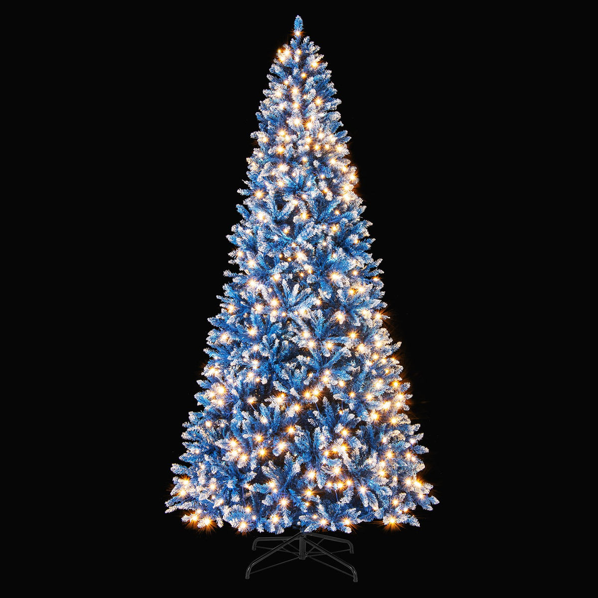 6/7/8/9 FT Artificial Christmas Tree with 767 Snowy Branch Tips-9 FT view 6