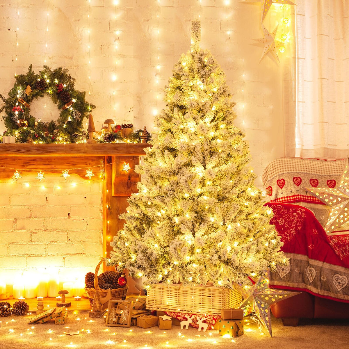 6/7/8 Feet Artificial Xmas Tree 3-Minute Quick Shape-6 ft view 2