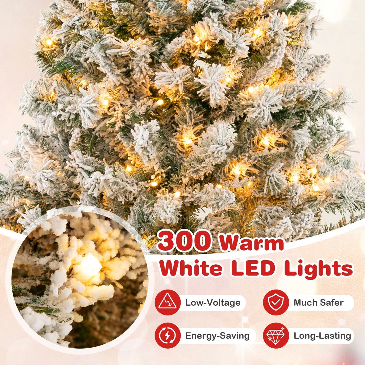 6/7/8 Feet Artificial Xmas Tree 3-Minute Quick Shape-6 ft view 8