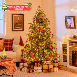 6/7/8 Feet Christmas Tree with Warm White LED Lights and Pine Cones-6 ft view 3