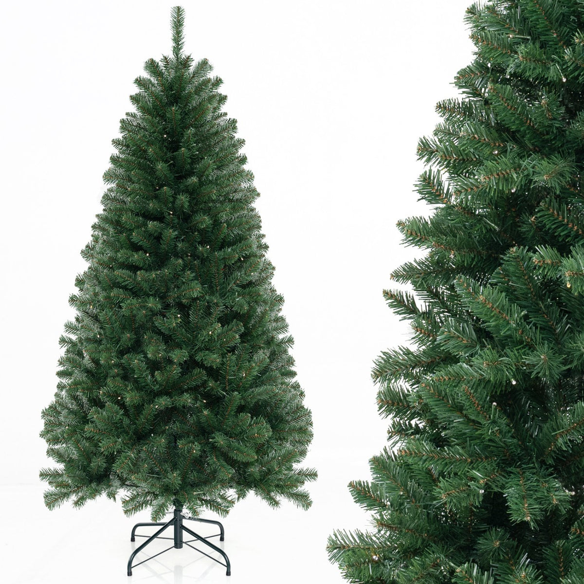 6/7/8 FT Artificial Christmas Tree with 568/830/1182 Branch Tips and 200/250/400 Warm White LED Lights-M view 4
