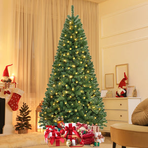 6/7/8 FT Artificial Christmas Tree with 568/830/1182 Branch Tips and 200/250/400 Warm White LED Lights-XL view 3