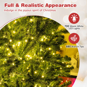 6/7/8 FT Pre-Lit Artificial Christmas Tree with Remote Control and LED Lights-S view 7
