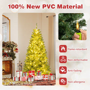 6/7/8 FT Pre-Lit Artificial Christmas Tree with Remote Control and LED Lights-S view 8