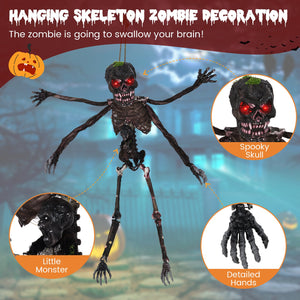 6 Feet Animated Halloween Decoration with 4 Arms, Red LED-lit Eyes & Spooky Sounds view 6