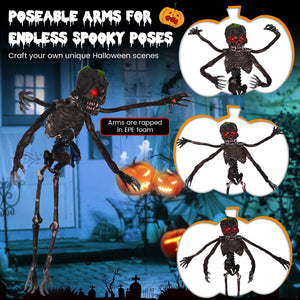 6 Feet Animated Halloween Decoration with 4 Arms, Red LED-lit Eyes & Spooky Sounds view 8