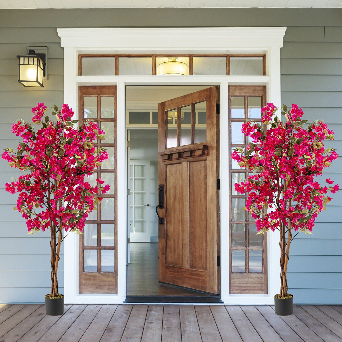 6 Feet Artificial Bougainvillea Tree with 910 Flowers-2 Pieces view 2