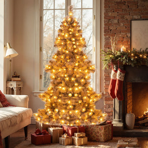 6 Feet Artificial Christmas Tree with 493 Branch Tips for Home Office Carnival view 2