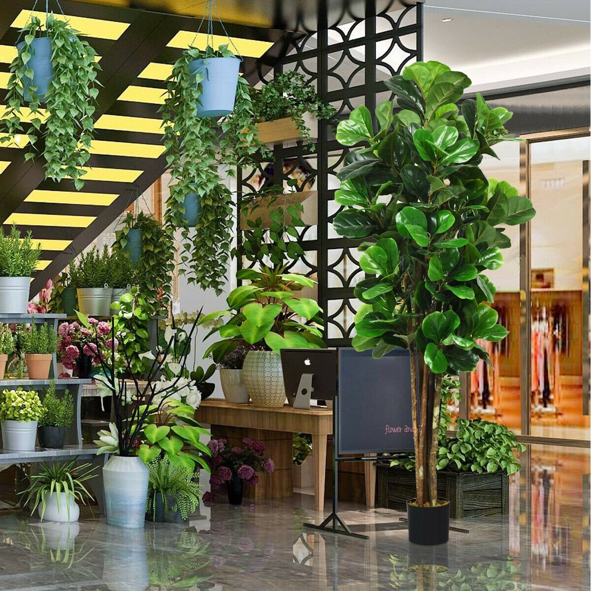 6-Feet Artificial Indoor-Outdoor Home Decorative Planter view 3