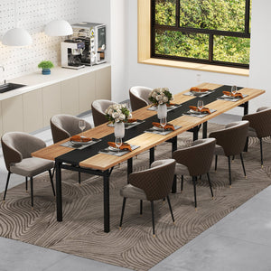 6 Feet Dining Table with Heavy-Duty Metal Frame for 6-8 People-Natural view 5