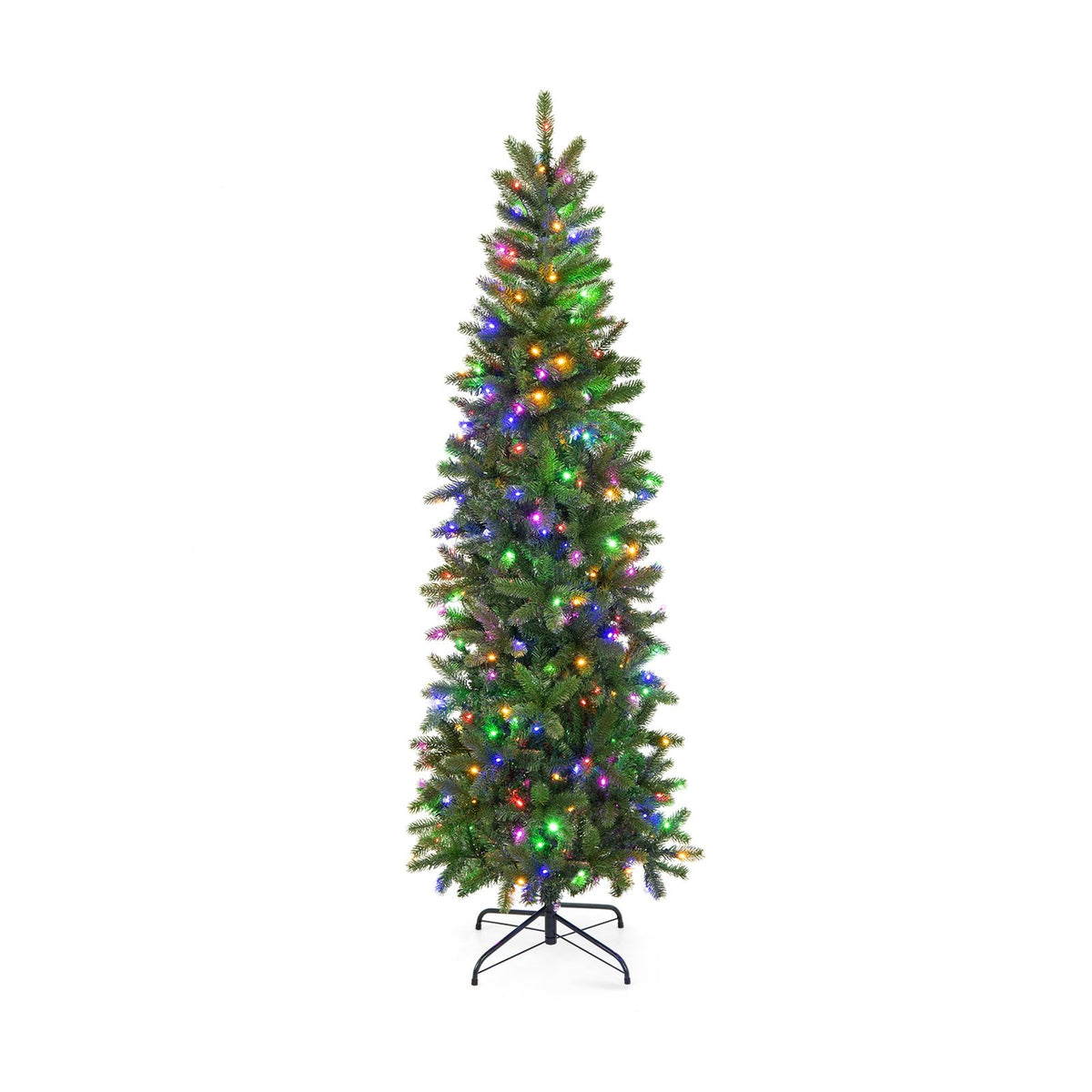 6 Feet Pre-Lit Artificial Christmas Tree with 648 PVC PE Branch Tips view 4