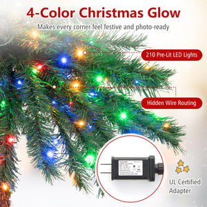 6 Feet Pre-Lit Artificial Tropical Christmas Palm Tree with 210 Multi-Color Lights view 7