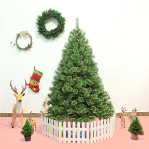 6 Feet Pre-Lit PVC Artificial Carolina Pine Tree with LED Lights view 6