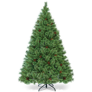 6 Feet Pre-Lit PVC Artificial Carolina Pine Tree with LED Lights view 7