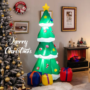 6 Feet Tall Blow up Christmas Tree with 3 Gift Boxes view 6