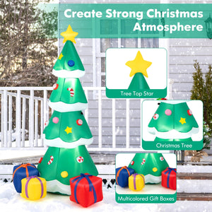6 Feet Tall Blow up Christmas Tree with 3 Gift Boxes view 7