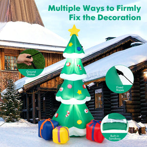 6 Feet Tall Blow up Christmas Tree with 3 Gift Boxes view 8