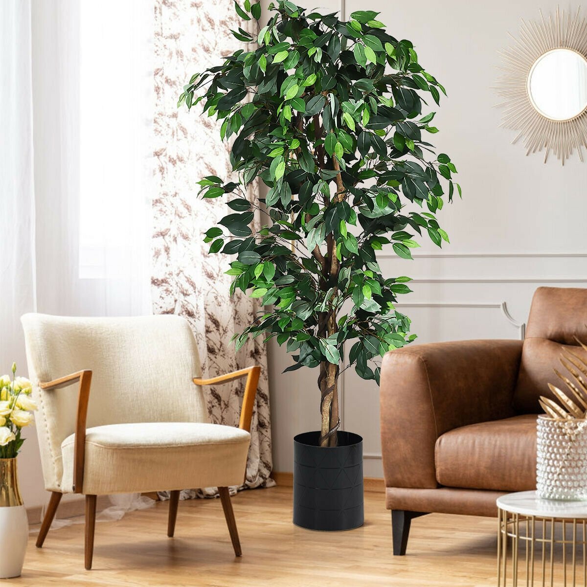 6 Feet Artificial Ficus Silk Tree view 7